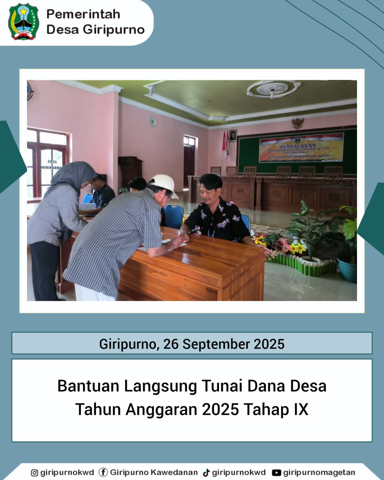 BANTUAN LANGSUNG TUNAI TAHAP IX