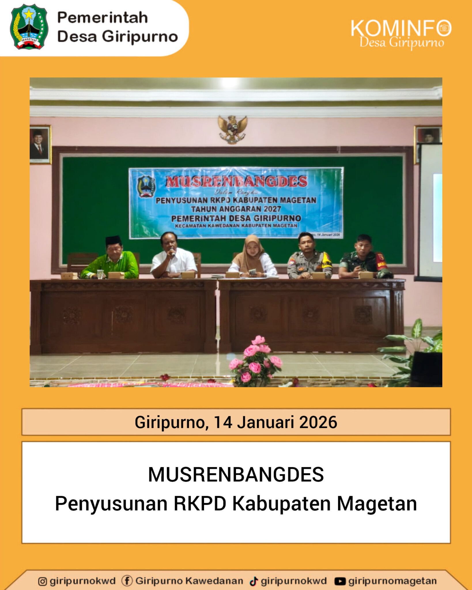 MUSRENBANGDES PENYUSUNAN RKPD KABUPATEN MAGETAN