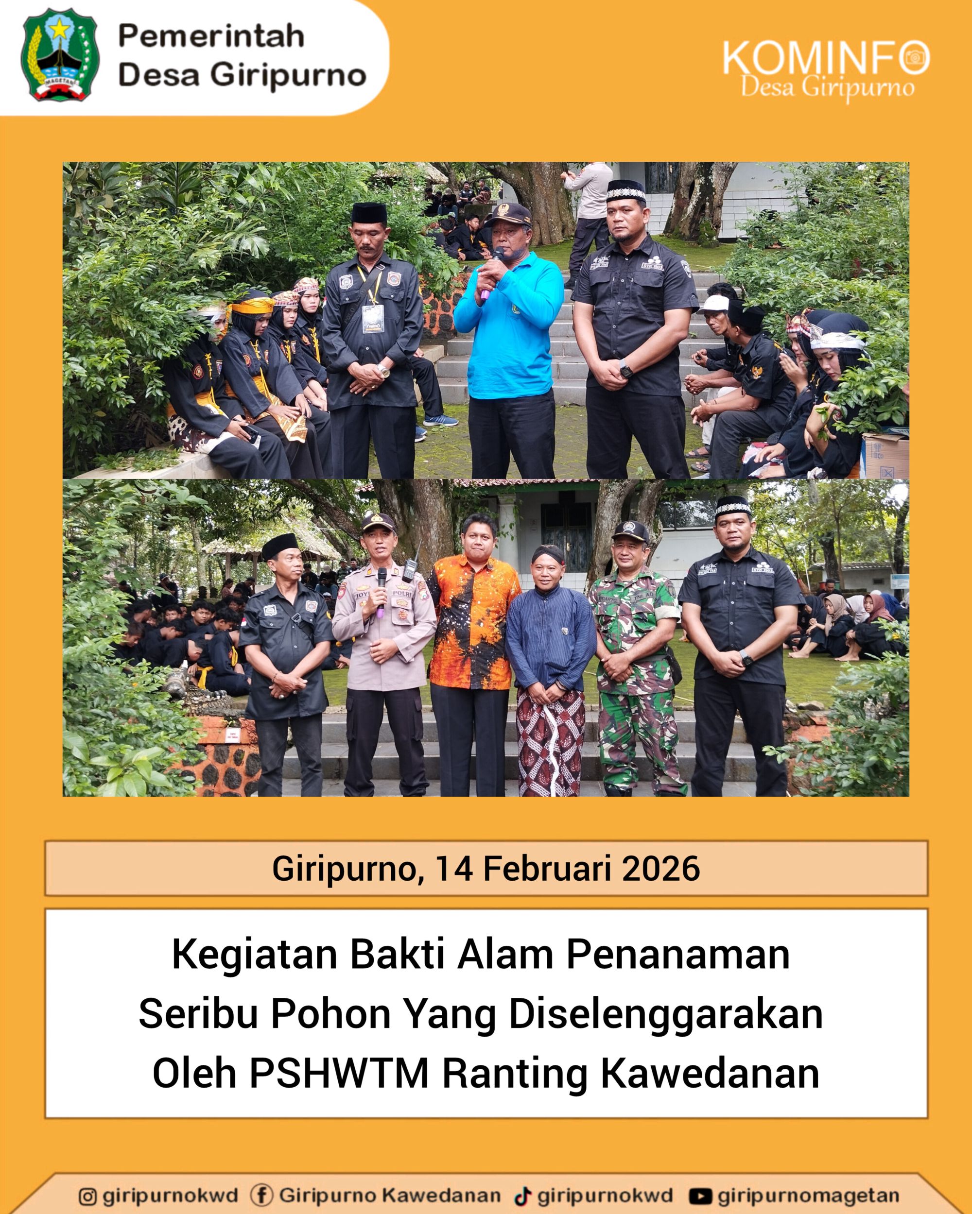 KEGIATAN BAKTI ALAM OLEH PSHWTM RANTING KAWEDANAN